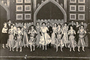 Mr Cinders in 1955 – Freda is centre stage in white