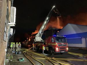 Fire crews were working through the night to tackle the blaze. Photo: West Midlands Fire Service