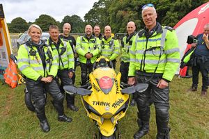 Bike4Life at Weston Park near Shifnal. Pictured are police officers who escorted the convoy of motorcycles