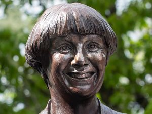 Supporting image for story: Statue of comedian Victoria Wood toppled by taxi in town centre collision