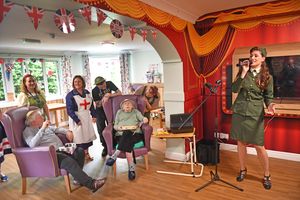 Hampton Court Care Home in Bilston marked 80 years since VE Day with a street party celebrations.  