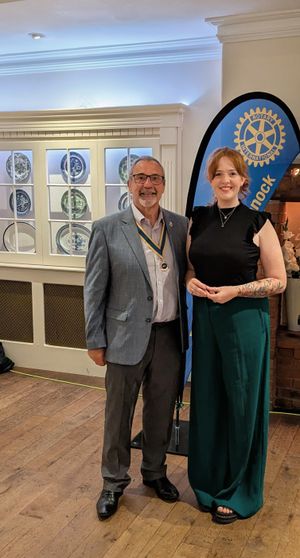 President Alan Matkin with Lydia Forrester from Seasons 