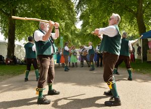 Morris dancers entertain the crowds