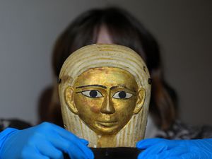 Supporting image for story: Ancient Egyptian notes and coffin mask to go on display in new exhibition