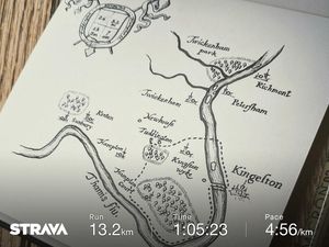 Supporting image for story: This man is turning maps of his running routes into beautiful art