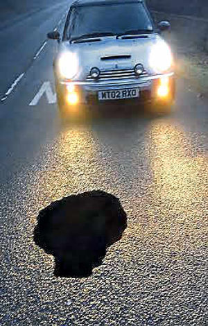 The hole which opened up in Jackfield