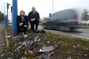 Councillors Chris and Paul Bott, who are calling for improvements