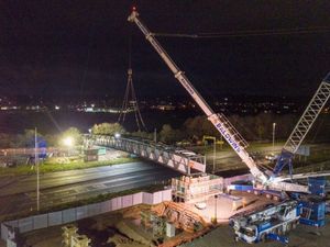 Supporting image for story: New pedestrian and cycle bridge over important A5 stretch 'nearly complete'