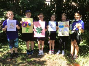 From left, Jensen 9, Edward 9, Penny 9, Leah, 9, Darcy 10, Harman 9 - pupils in Year 4 who had Gillian Newell as a teacher this year.
