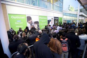 A shopping scrum on Black Friday 2014