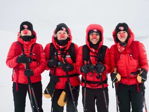 Supporting image for story: Laura Whitmore ‘exhausted and bruised’ as she finishes Comic Relief Arctic trek