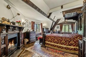 One of Burlton Hall's nine bedrooms, picture via: Rightmove and Knight Frank