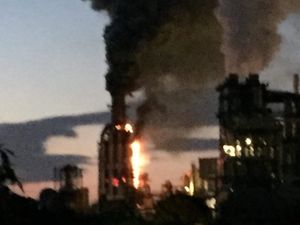 Supporting image for story: Major blaze breaks out at Chirk's Kronospan factory - with video and pictures 