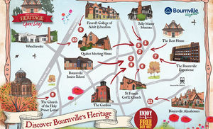 A map of events in Bourneville