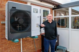 GSA customer, Dennis, is happy with his new air-source heat pump.