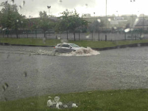 Supporting image for story: West Midlands flash flooding: Torrential rain swamps roads for the SECOND time in a week