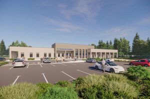 A CGI of the completed building