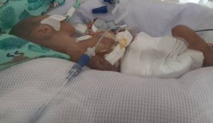 Baby Osinachi in ICU. PIC: Sandwell and West Birmingham NHS Trust