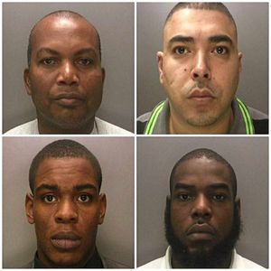 Also sentenced were (clockwise from top left) - Fitzroy Ducram, Rowan Gul, Louis McDermott, and Theodore Junior Wiggan