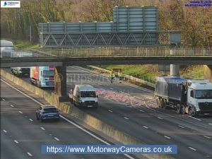 Supporting image for story: Three lanes closed on M6 northbound in Staffordshire following 'offal spillage'
