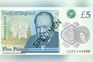 Supporting image for story: Poll: Do you like the design of the new Sir Winston Churchill plastic £5 note?