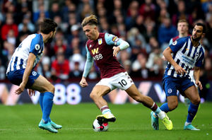 Aston Villa's Jack Grealish (centre)