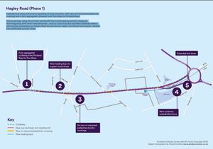 Map showing proposed changes to Hagley Road in Birmingham. PIC: Transport for West Midlands website