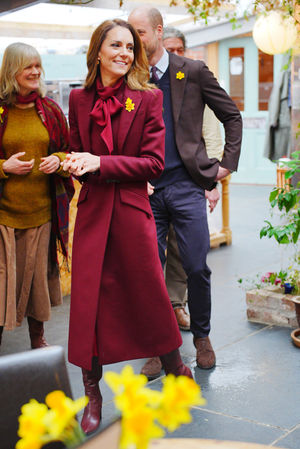 The Prince and Princess of Wales during a visit to the Hanging Gardens, a space dedicated to nurturing community resilience and creativity in Llanidloes, Wales and its surrounding area, ahead of St David's Day. Photo: Ben Birchall/PA Wire