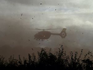 The air ambulance was called to the incident. Picture: Market Drayton Fire Station