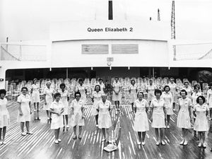 Cleaners on the QE2 in 1975