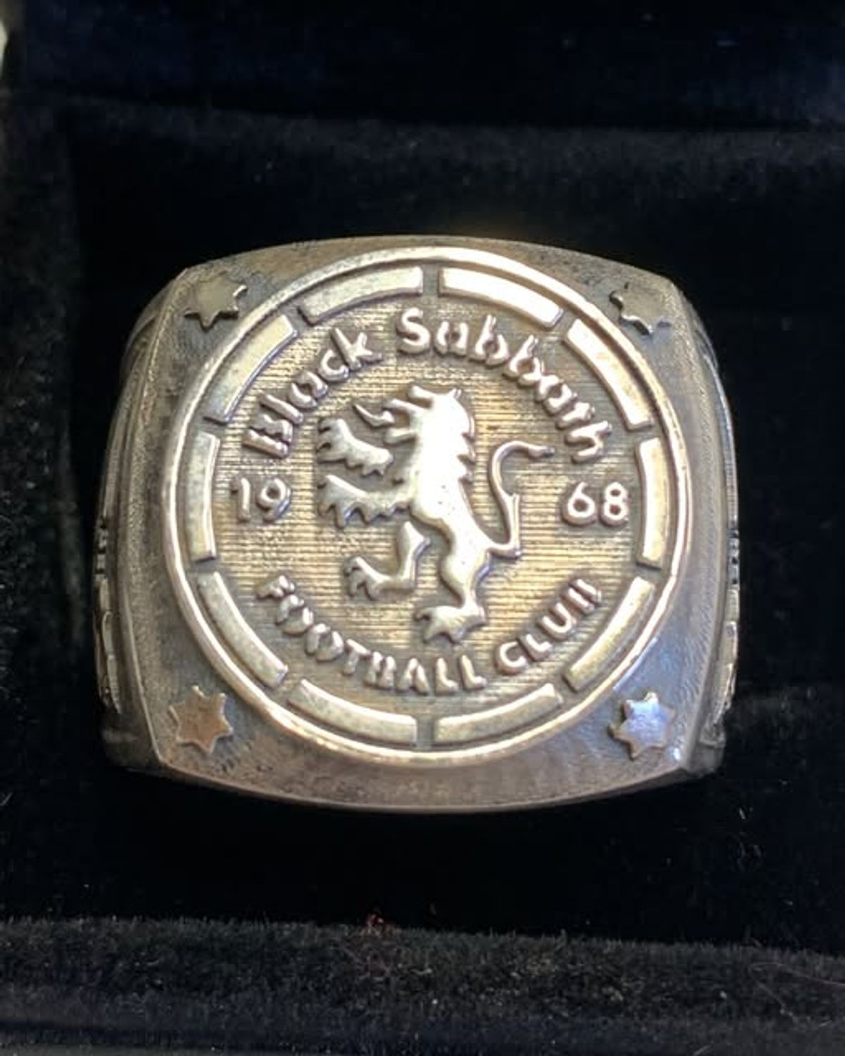 Silver ring designed for Ozzy Osbourne and his Black Sabbath bandmates to wear at their farewell show is going up for auction