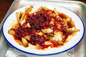 Beef it up – salted beef poutine which is French fries in meat gravy with cheese curd