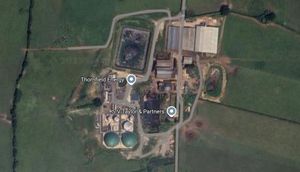 Barnes Farm, in Rowton, from the air: Picture: Google Maps