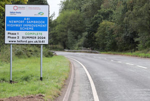 Market Drayton, A41 Road closure signs between Sambrook to Hinstock.
Picture by Phil Blagg Photography.
PB159-2023