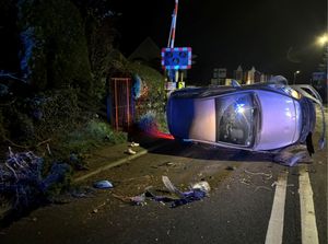 The car near the crossing
