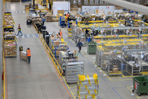 The Rugeley Amazon warehouse employs 1,000 staff and covers 700,000 sq ft
