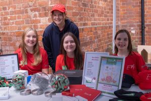 Visitors to the Wear it Red Day 