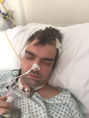 Paul Milner in hospital