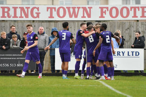 Telford celebrate taking the lead (pic Kieren Griffin)