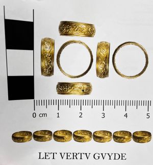 The gold ring which was discovered in Greete, near Ludlow, bore an inscription