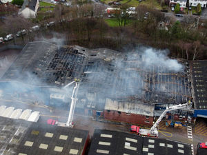 Supporting image for story: Footage shows billowing smoke and devastation caused by major blaze at Willenhall business