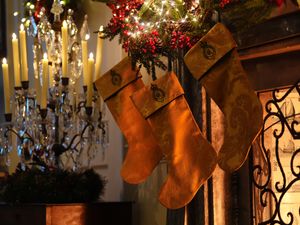 Supporting image for story: Sandringham curtains recycled into festive stockings for royal charity auction