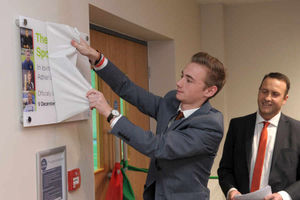 Owen Richards officially opens the sports hall