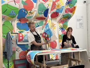 Screen printing with Tether. Picture supplied