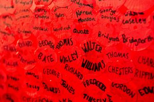 The names were written by local primary school children