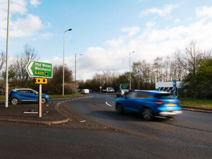 Supporting image for story: Fire and police attend two-car collision at A5 roundabout near Shrewsbury