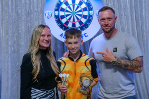 Cody 'The Conqueror' and family after winning the junior prize.