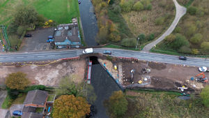 Work continues on the York's Bridge in Pelsall.