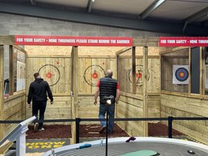 Axe throwing is an option