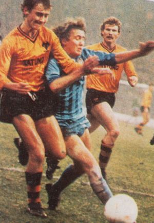 Dave Heywood in action for Wolves